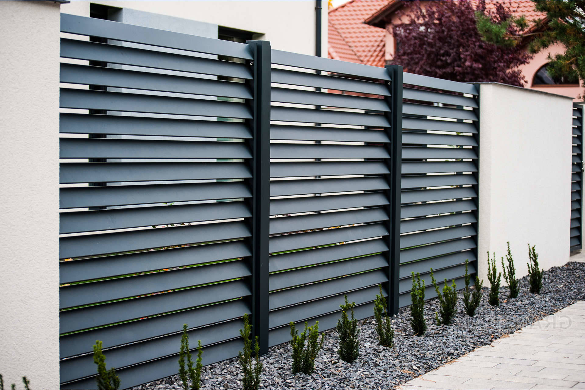 Aluminiowe ogrodzenie nowoczesne LINEA